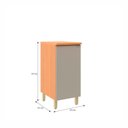 Ver imagem 3 de Balcão para Cozinha 1 Porta 40cm Karine Ii Laranja/Angelin/Nude