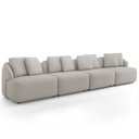 Ver imagem 5 de Sofá 4 Lugares para Sala de Estar Living 308cm Arlo F04 Linho Cru - Lyam Decor