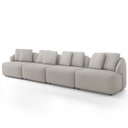 Ver imagem 6 de Sofá 4 Lugares para Sala de Estar Living 308cm Arlo F04 Linho Cru - Lyam Decor