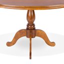 Ver imagem 3 de Mesa de Madeira Maciça Oval com Pés Torneados - Imbuia Glazer 135x85 - 4 Lugares