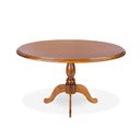 Ver imagem 1 de Mesa de Madeira Maciça Oval com Pés Torneados - Imbuia Glazer 135x85 - 4 Lugares