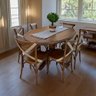 Mesa de Madeira Maciça Oval com Pés Torneados - Imbuia Glazer 135x85 - 4 Lugares - 2