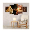 Ver imagem 2 de Kit Quadros Decorativos Sala Leão Judá Cruz A Tumba de Jesus Cristo