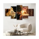 Ver imagem 4 de Kit Quadros Decorativos Sala Leão Judá Cruz A Tumba de Jesus Cristo