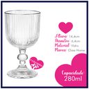 Ver imagem 3 de Conjunto 6 Taças de Vidro Stripe Clear - 280ml Class Home