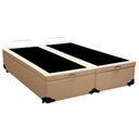 Ver imagem 4 de Cama Box Baú King Bipartido Sintético Bege Emth 193x203x40