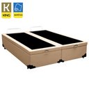 Ver imagem 2 de Cama Box Baú King Bipartido Sintético Bege Emth 193x203x40