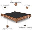 Ver imagem 4 de Cama Casal Queen Base Box Pés Madeira 168cm Suném P05 Couríssimo Whisky Bouclê Cru - Lyam Decor