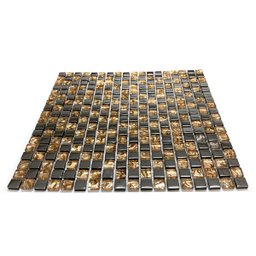 Pastilha de Vidro Pedra Preciosas Cobre para Cozinha 30x30cm - 3