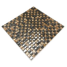 Pastilha de Vidro Pedra Preciosas Cobre para Cozinha 30x30cm - 4