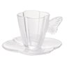 Conjunto 4 Xícaras De Café De Vidro Com Pires Butterfly 80Ml - 1