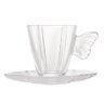 Conjunto 4 Xícaras De Café De Vidro Com Pires Butterfly 80Ml - 3