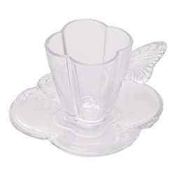 Conjunto 4 Xícaras De Café De Vidro Com Pires Butterfly 80Ml - 2