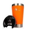 Copo Térmico Quente e Frio com Tampa 473ml Laranja - Fox Stainless - 1