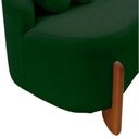 Ver imagem 7 de Namoradeira Sofá Feijão Moscou 130cm Orgânica Veludo Verde