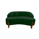 Ver imagem 3 de Namoradeira Sofá Feijão Moscou 130cm Orgânica Veludo Verde