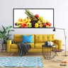 Quadro Decorativo Frutas Fundo Branco 130x60 Moldura Preta 2x2 - 6