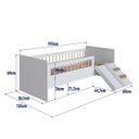 Ver imagem 2 de Cama Montessoriana Linha Affetto Solteiro Escada Escorrega Branco