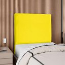 Ver imagem 2 de Cabeceira Solteiro 100 Cm com Frame Luna Suede Amarelo Artte