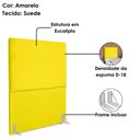 Ver imagem 4 de Cabeceira Solteiro 100 Cm com Frame Luna Suede Amarelo Artte
