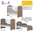 Ver imagem 7 de Berco Mini Cama e Guarda Roupa 2 P 2 G Bala de Menta Rustico Branco Henn