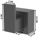 Ver imagem 3 de Kit 2 Acabamento para Registro Deca Preto Quadrado Chuveiro