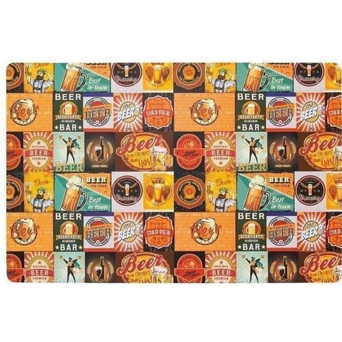 Jogo Americano Flex 28x44cm Copa&Cia 6 Peças Estampa: Beer