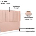 Ver imagem 4 de Cabeceira Queen 160 Cm com Frame Carla Linho Rose Artte
