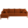 Sofá 4 Lugares Beny com Chaise Esquerdo Suede Terracota - 2