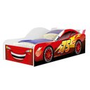 Ver imagem 5 de Cama Carro de Solteiro com Proteção Lateral de Mdf Adesivada Mcqueen Vermelho + Colchão D20