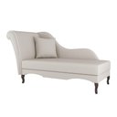 Ver imagem 5 de Divã Recamier Chaise Longue Valentina Clássico com Pés de Madeira Veludo Bege Claro - Desk Design