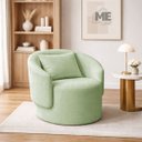 Ver imagem 1 de Poltrona Organica Maitê Sala Recepçao Tecido Buche:menta