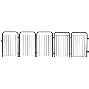 Cercadinho Dobrável 5 Módulos 51cm Divisor de Ambientes para Pet Cães Gatos Cachorros Coelhos Preto