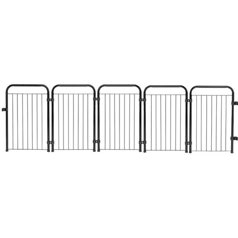 Cercadinho Dobrável 5 Módulos 51cm Divisor de Ambientes para Pet Cães Gatos Cachorros Coelhos Preto