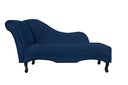 Ver imagem 1 de Recamier Decorativo Divã Olivia Suede Azul Marinho Pés Madeira Ms Decor