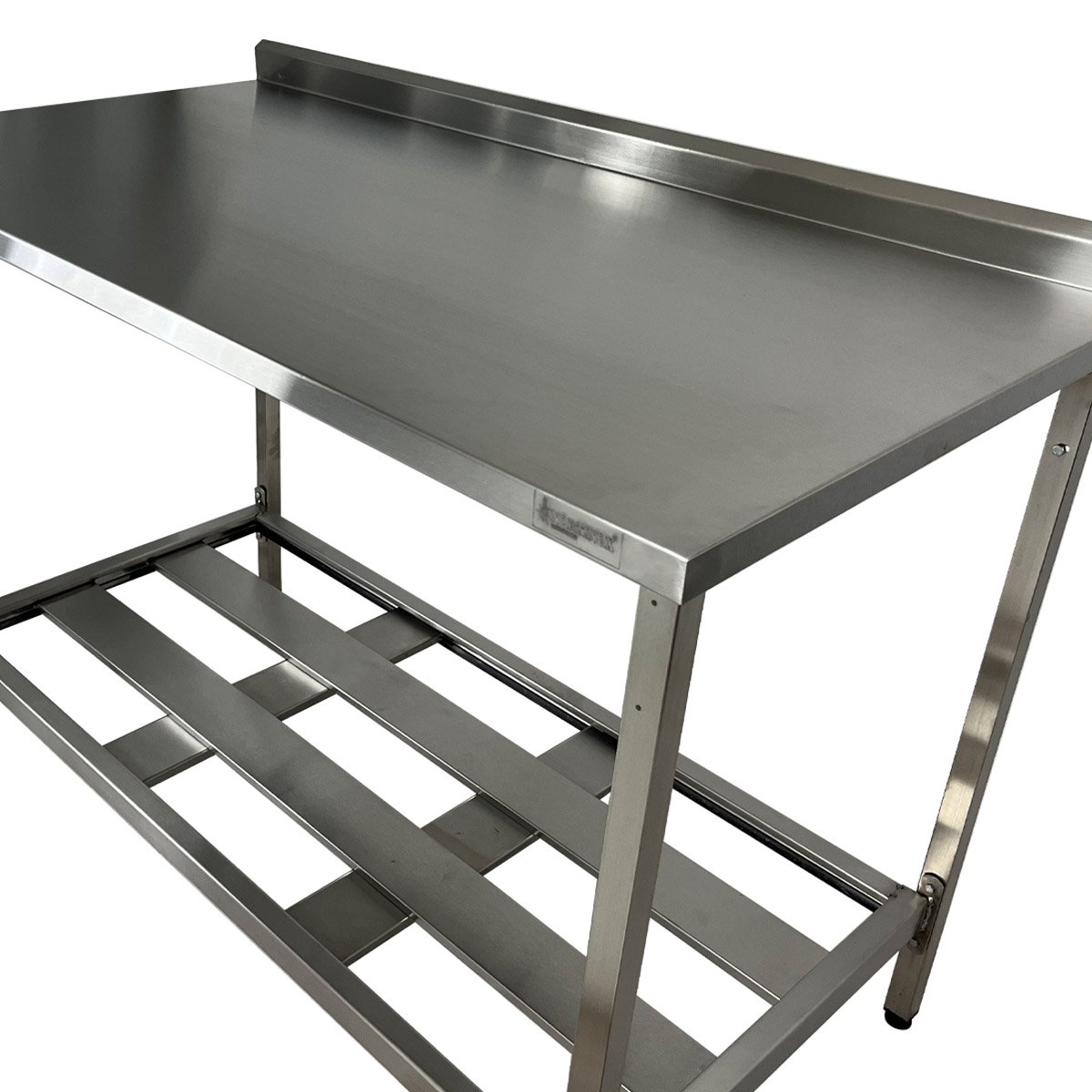 Mesa Aço Inox Profissional 120x70x90 Cm com Espelho Nortinox - 4