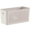 2 Cestos Organizadores 4,2l e 4,5l Multiuso Retangular Flow Bege Caixas Organizadoras ou - 3