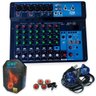 CONSOLE MESA DE SOM MIXER 8 CANAIS PHANTOM BLUETOOTH AZUL - 1