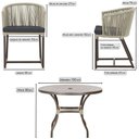 Ver imagem 2 de Mesa com 4 Cadeiras e Noronha Estofado 11 Trama Original Rami
