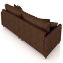 Ver imagem 6 de Sofá 3 Lugares Living 192cm Pé Madeira Zoe Sintético Marrom Z08 - Mpozenato