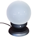 Ver imagem 1 de Abajur Bola de Cristal Preto C/esfera 10x15 Branco Brilho