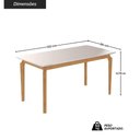 Ver imagem 4 de Mesa de Jantar Crjcm-MES012 4 Lugares Retangular com Vidro MDF Cinamomo-Off White Multimóveis