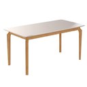 Ver imagem 3 de Mesa de Jantar Crjcm-MES012 4 Lugares Retangular com Vidro MDF Cinamomo-Off White Multimóveis