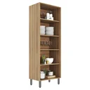 Ver imagem 2 de Paneleiro 2 Portas 70cm Thalita Yescasa Marrom/Nogal Manchester/Preto