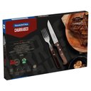 Ver imagem 2 de Jogo de Talheres para Churrasco Jumbo Tramontina Castanho Polywood 12 Peças
