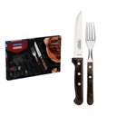 Ver imagem 1 de Jogo de Talheres para Churrasco Jumbo Tramontina Castanho Polywood 12 Peças