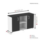 Ver imagem 4 de Armário Credenza 2 Portas Pivotante P25 Branco/Preto