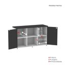 Ver imagem 7 de Armário Credenza 2 Portas Pivotante P25 Branco/Preto