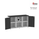 Ver mais imagens de Armário Credenza 2 Portas Pivotante P25 Branco/Preto