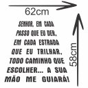 Ver imagem 3 de Adesivo de Parede Decorativo Frase Senhor em Cada Passo que Eu Der